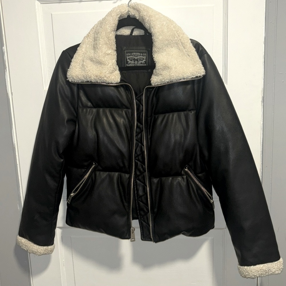 Levi’s black faux leather jacket